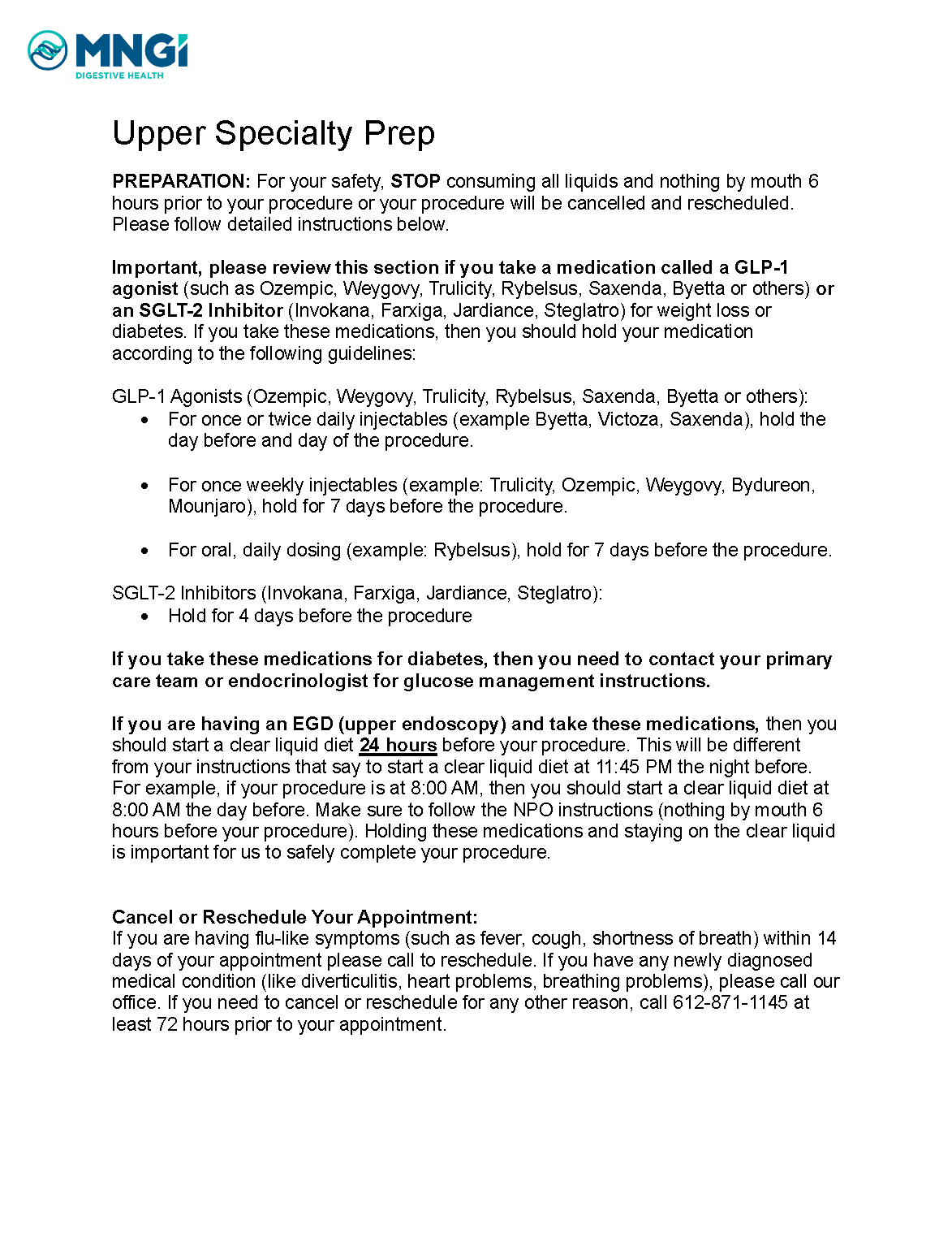 Upper Specialty Prep