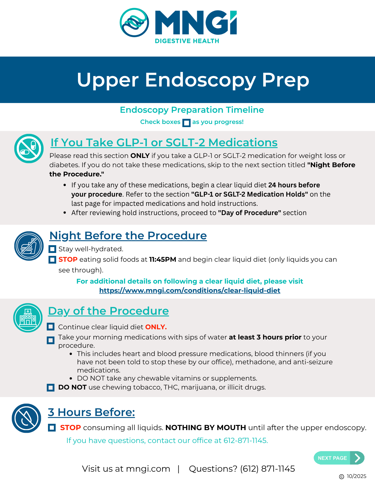 Upper Endoscopy Prep