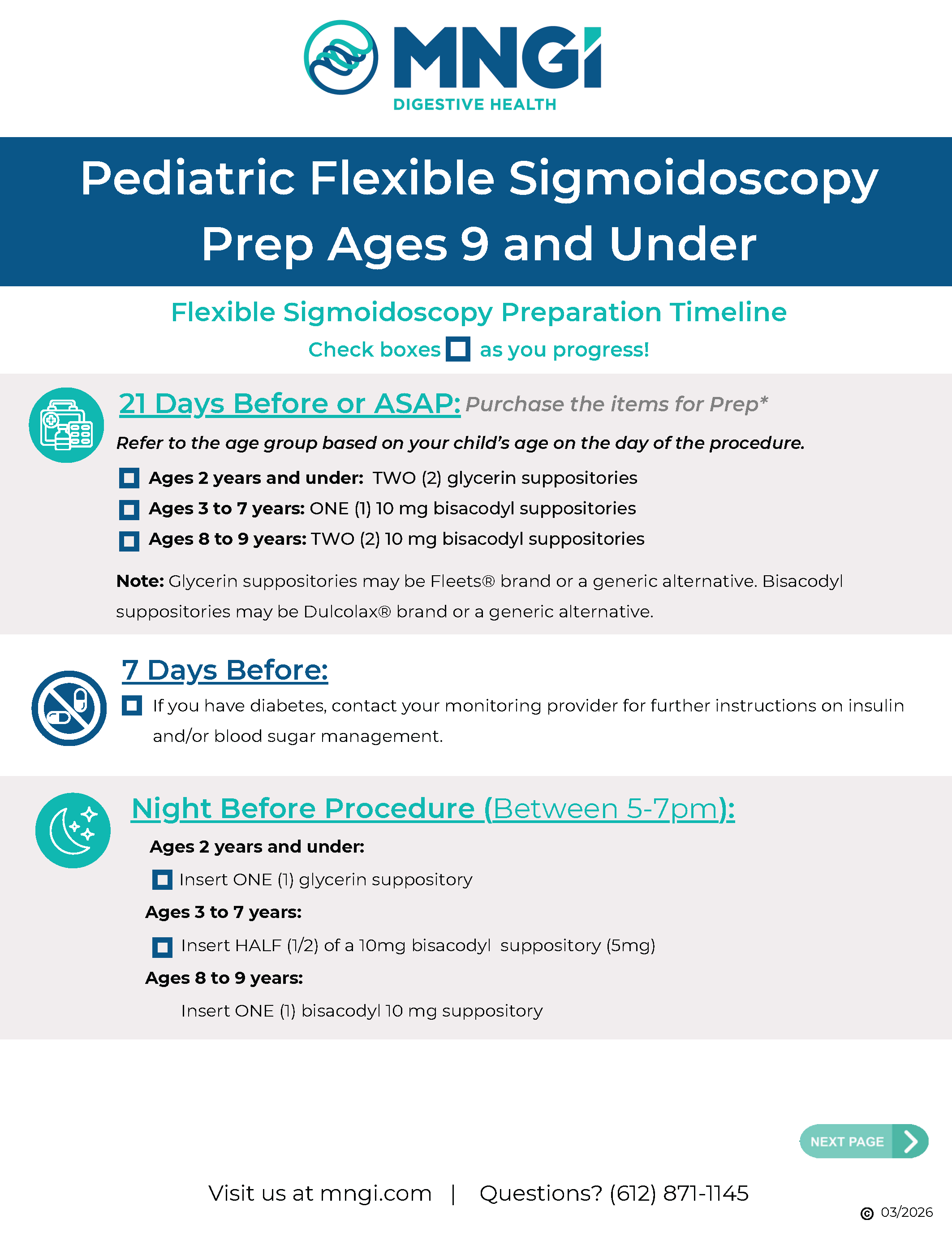 Pediatric Flex Prep Ages 9 and Under