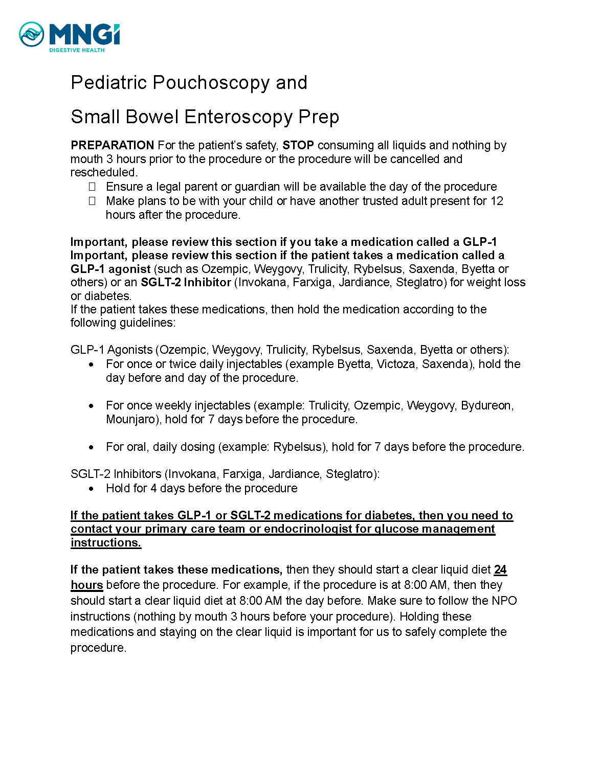 Peds Pouchoscopy and SBE Prep