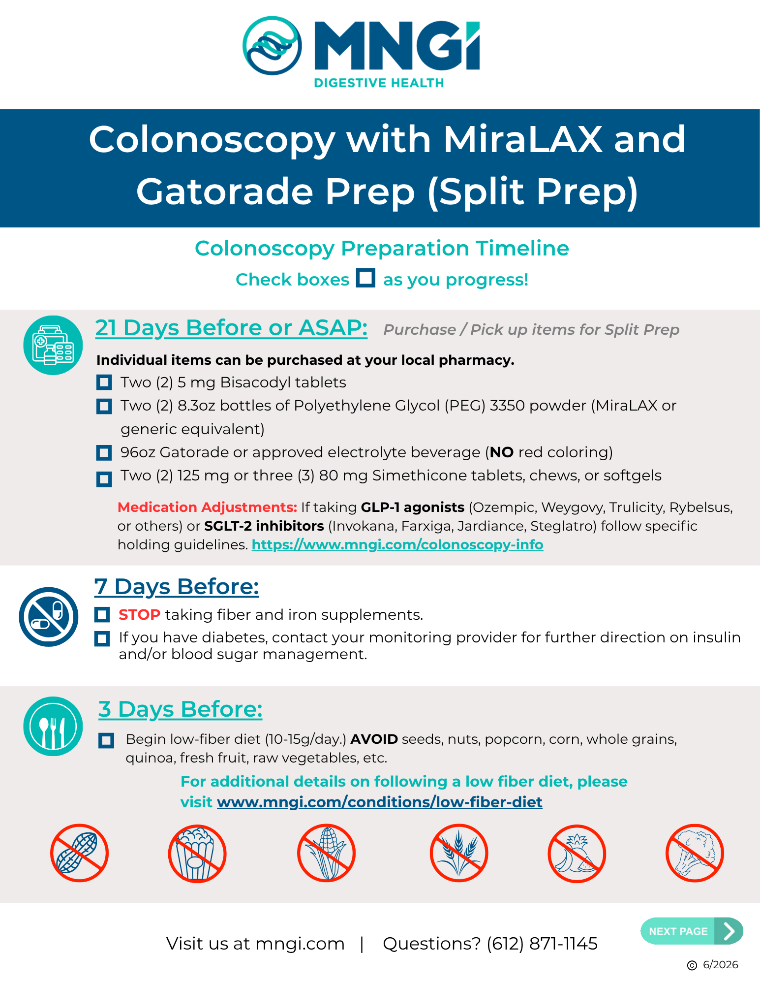 Miralax / Gatorade Split Prep | MNGI Miralax / Gatorade Split Prep | MNGI